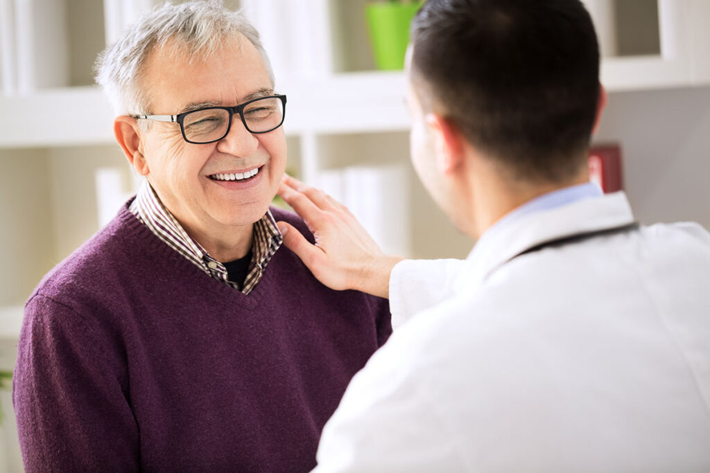 Doctor with patient
