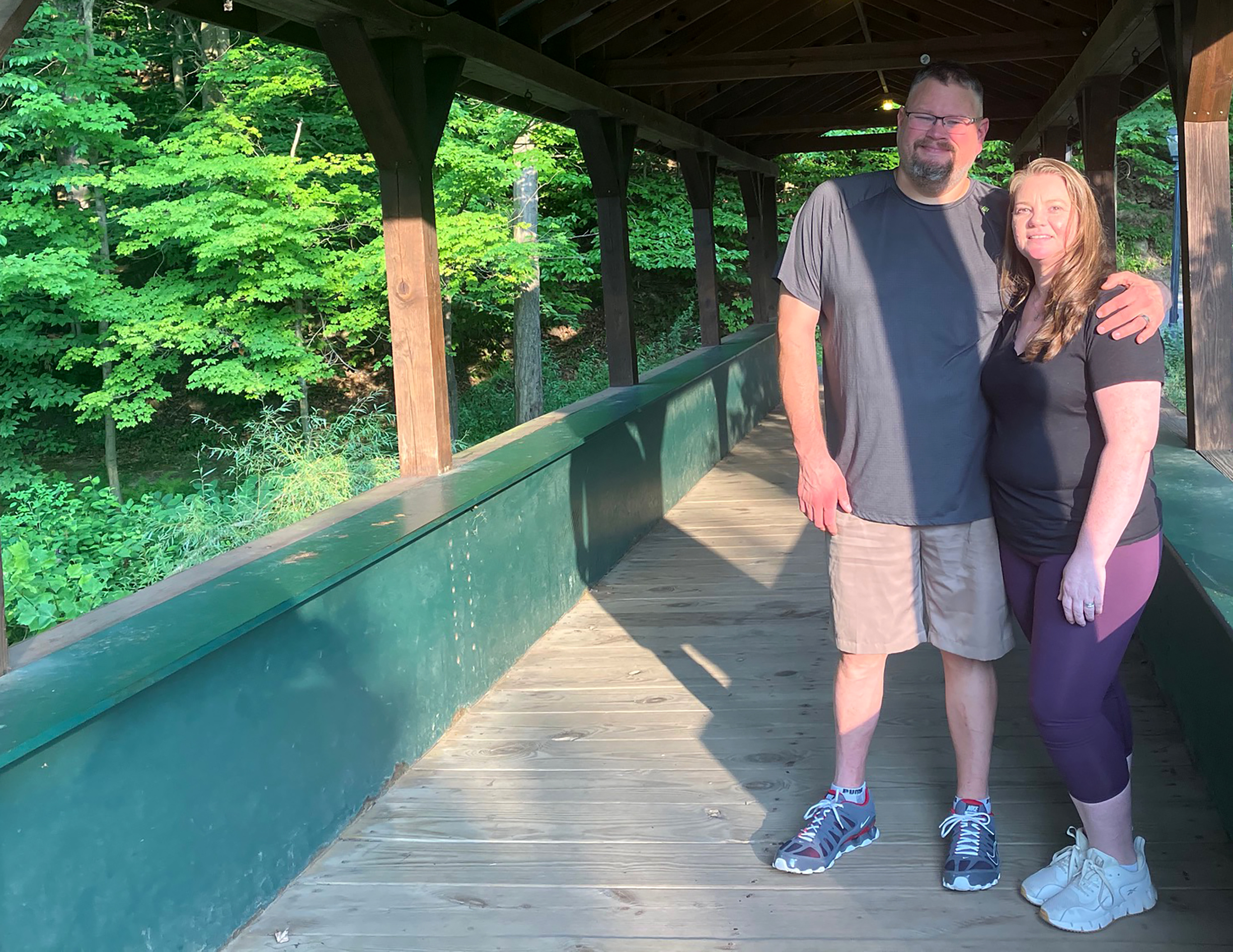 D.J. Hockman and his wife, Tiffany Akers-Hockman,